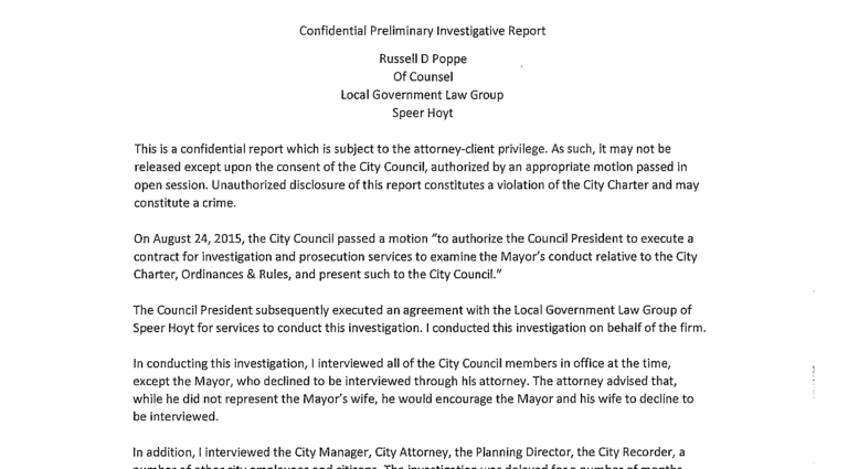 The Poppe Report