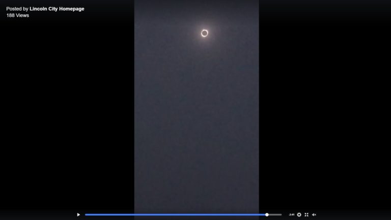 Eclipse Live From Depoe Bay