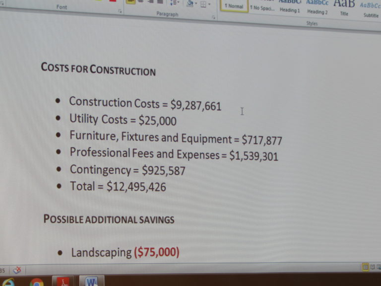 Revised budget approved for proposed police station