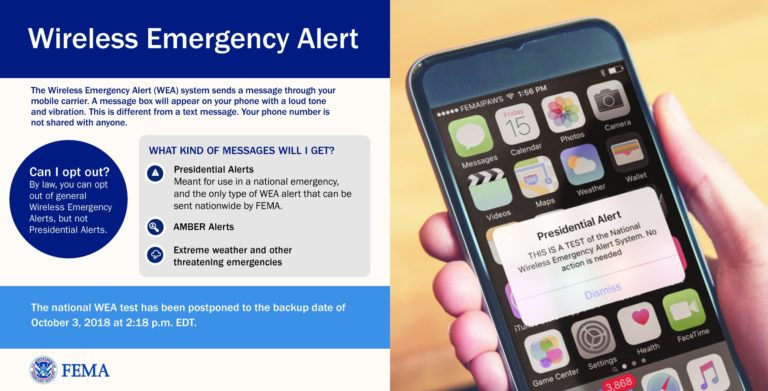 Federal communications test set 11:18 a.m. Wednesday