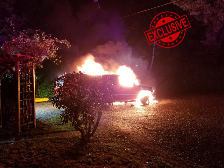 Gerber Tire owner awakens to truck fire at Nelscott home