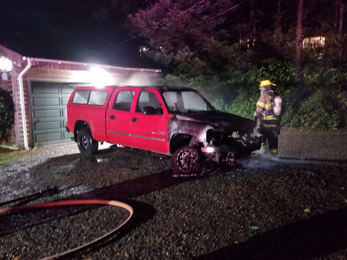Gerber Tire owner awakens to truck fire at Nelscott home