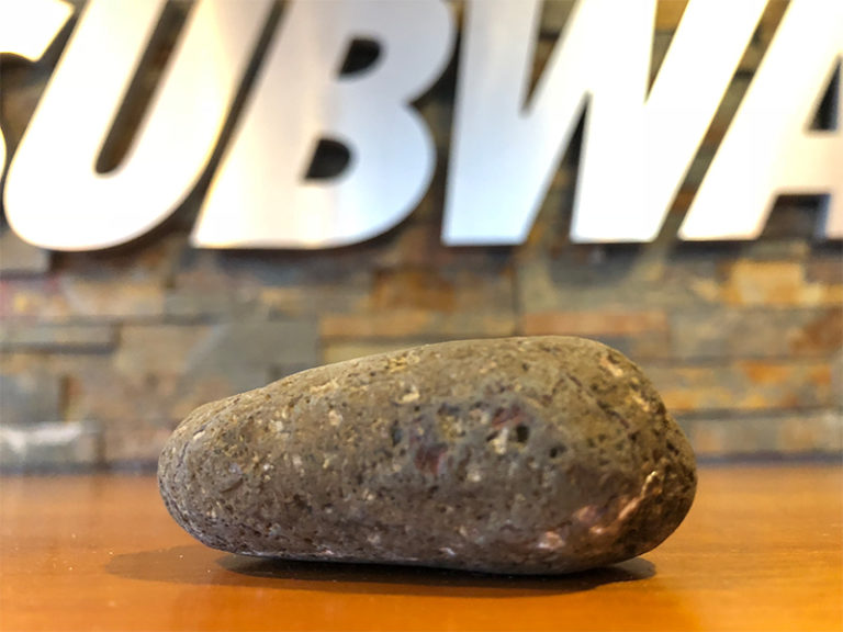 Subway window rocked by stone-throwing vandal