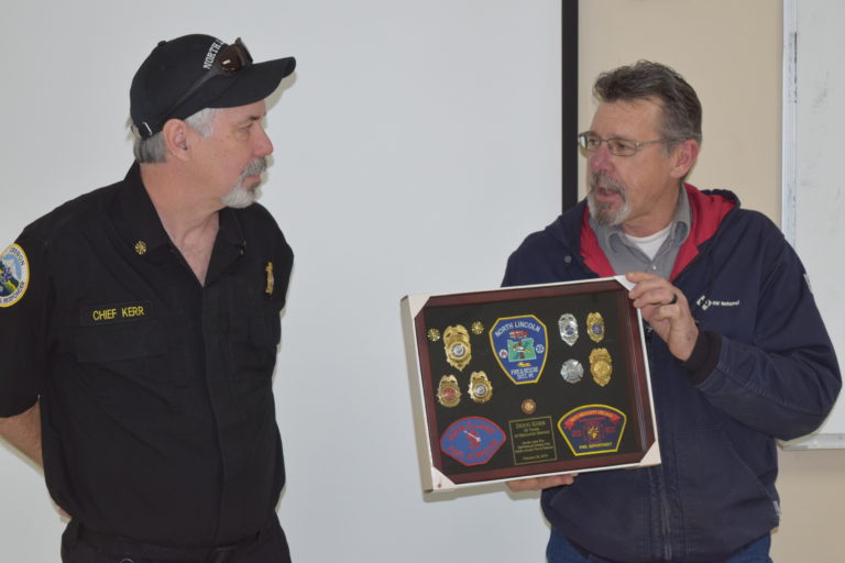Kerr honored for longtime service to Lincoln City fire department