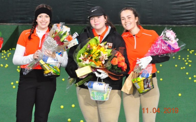 Taft girls weather modified event; honor departing senior golfers