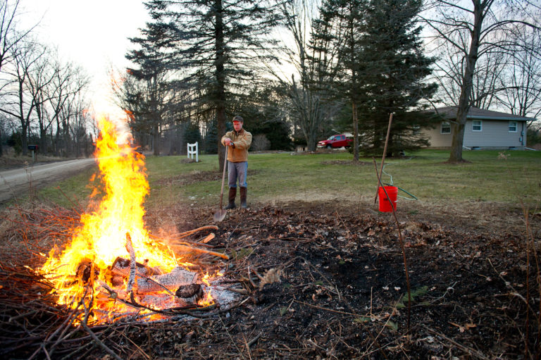 Warmer weather brings warning about yard debris fire danger