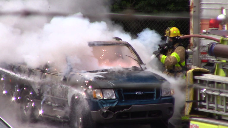NLFR extinguishes SUV blaze at RV storage