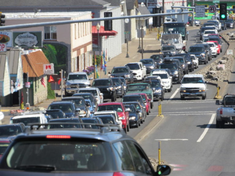 Traffic in Lincoln City not taking Labor Day off