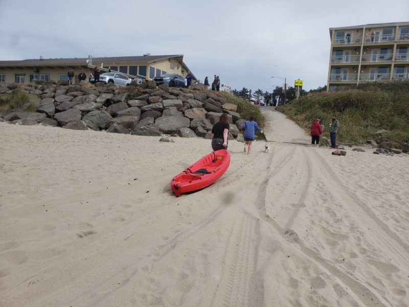 Kayaker Chinook Winds Water Rescue Lincoln City