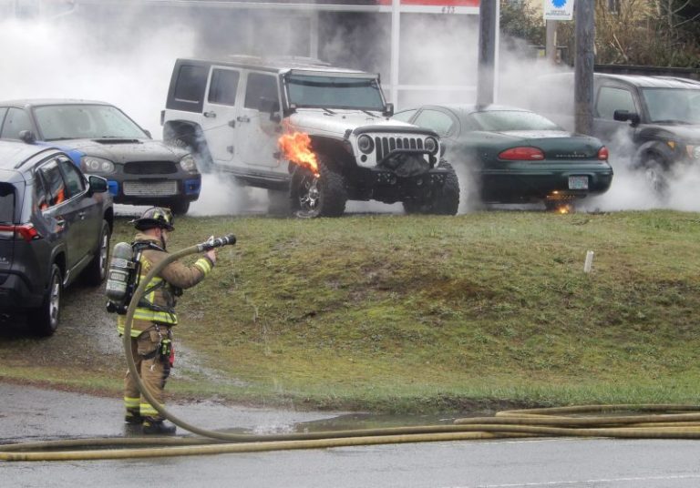 Downed wires spark car fires (with video)